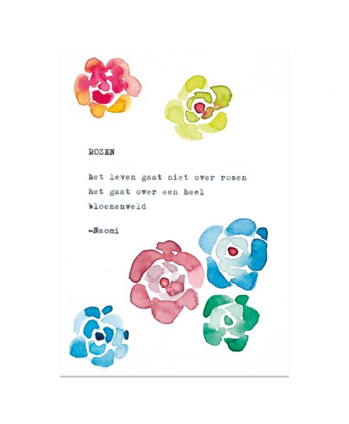Postkaart rozen