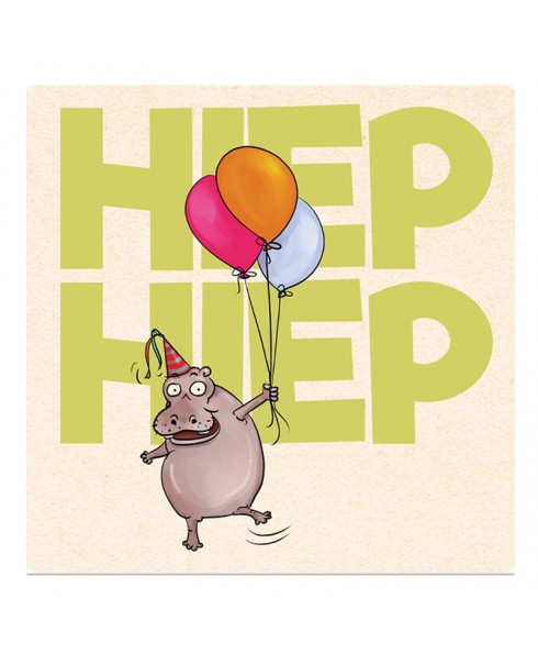 Wenskaart Happy Hippo