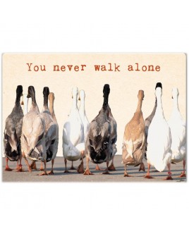 Postkaart Never walk alone