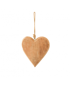Groot houten hart hanger 